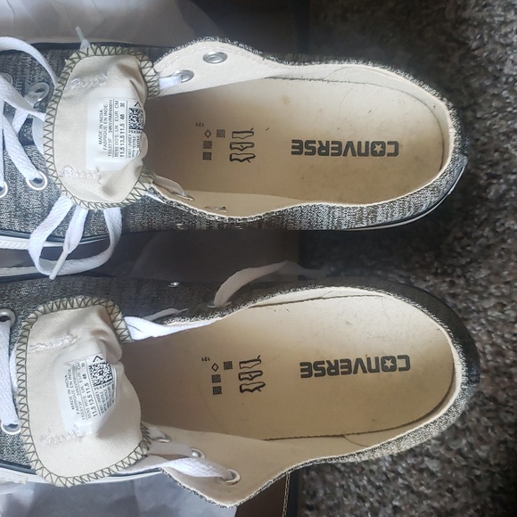 Mens 11.5 Coverse All Star in Buff & Herbal/White knit material - Picture 5 of 8